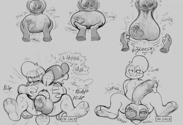 anal anal_penetration anthro ball_fondling balls digestion duo eyewear fondling from_front_position genitals glasses holding_balls humanoid_genitalia humanoid_penis leaking_penis male male/male mastery_position moan penetration penis sex sloshing_balls text vore vore_tattoo wearing_glasses wearing_hat stalvelle disk_(daftpatriot) octii stahl_(stalvelle) amphibian cobra reptile salamander scalie snake english_text greyscale hi_res monochrome