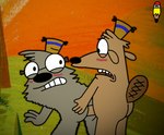 anal anal_penetration blush doggystyle duo forest from_behind_position genitals male male/male outside penetration penis plant sex tree sherrymedia camp_lazlo cartoon_network samson_clogmeyer wilbert_(camp_lazlo) beaver caviid guinea_pig mammal rodent