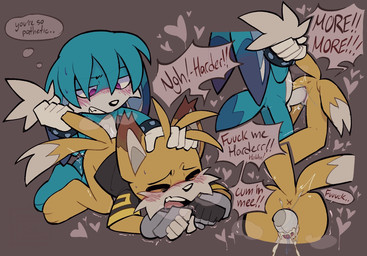 2_tails 3_toes 5_fingers all_fours andromorph andromorph/male andromorph_anthro andromorph_penetrated anthro anthro_on_anthro anthro_penetrated anthro_penetrating anthro_penetrating_anthro anus balls barefoot begging begging_for_more big_ears big_feet biped black_clothing black_eyebrows black_gloves black_handwear black_hoodie black_nose black_text black_topwear blue_body blue_ears blue_fur blue_inner_ear blue_tail blush blush_lines bodily_fluids bottomless bottomless_andromorph bottomless_anthro bottomless_intersex bracelet breath brown_ear_tips brown_ears cheek_tuft clenched_teeth clitoris clothed clothed_andromorph clothed_anthro clothed_sex clothing countershading crossgender cum cum_from_vagina cum_in_vagina cum_inside cum_request dialogue dipstick_ears dipstick_tail disembodied_penis doggystyle drooling duo ear_markings ears_down erection explicitly_stated_consent eyebrows eyes_closed facial_tuft feet fingers from_behind_position fur genital_fluids genitals gloves grey_background grey_clothing grey_gloves grey_handwear grey_inner_ear handwear head_grab heart_symbol hoodie humanoid_genitalia humanoid_hands humanoid_penis humanoid_vulva inner_monologue insemination_request intersex intersex/male intersex_anthro intersex_penetrated jewelry kneeling looking_down looking_down_at_partner male male_anthro male_penetrating male_penetrating_andromorph male_penetrating_intersex markings moan mostly_nude mostly_nude_anthro mostly_nude_male motion_lines mta_crossgender mti_crossgender multi_tail multicolored_clothing multicolored_ears multicolored_gloves multicolored_handwear multicolored_hoodie open_mouth orange_ears orange_tail penetration penile penile_penetration penis penis_in_vagina pink_clitoris pink_tongue pivoted_ears plantigrade profanity purple_eyes saliva saliva_string sex short_sleeves shota simple_background speech_bubble spiked_bracelet spikes tail tail_grab tail_markings tail_pull talking_to_another talking_to_partner teeth text thinking thought_bubble thrusting toes tongue topwear tuft two_tone_ears two_tone_inner_ear two_tone_tail vaginal vaginal_fluids vaginal_fluids_on_penis vaginal_fluids_on_vulva vaginal_penetration vulva white_balls white_clothing white_gloves white_handwear white_inner_ear white_penis white_tail white_tail_tip x_anus yellow_clothing yellow_hoodie yellow_topwear young young_andromorph young_anthro young_intersex young_male young_on_young young_penetrated duncanscocc idw_publishing netflix sega sonic_prime sonic_the_hedgehog_(comics) sonic_the_hedgehog_(idw) sonic_the_hedgehog_(series) kitsunami_the_fennec tails_nine canid canine fennec_fox fox mammal true_fox 2025 english_text handwritten_text hi_res sequence trans_(lore) trans_man_(lore)