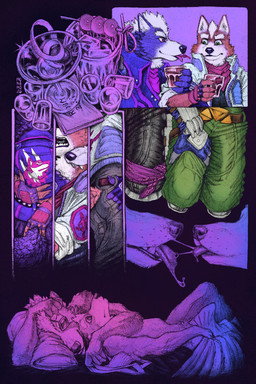 alcohol anthro bed_sheet bedding belt belt_buckle beverage bite buckle cherry cherry_stem_knot container cuddling cup drinking_glass duo erection eye_patch eyewear food fruit glass glass_container glass_cup kerchief kissing leg_grab lemon male male/male neck_bite olive_(fruit) pillow plant shot_glass snout momamo nintendo star_fox cherry_stem fox_mccloud wolf_o'donnell canid canine canis fox mammal true_fox wolf 2:3 hi_res