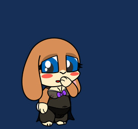 anthro black_nightgown blue_eyes blush blush_stickers breasts brown_body brown_fur clothing covering covering_mouth female fur genitals looking_back navel nightgown nipples panties purple_bow solo translucent translucent_clothing translucent_nightgown translucent_panties translucent_underwear underwear vulva lunamann caramel_(lunamann) lagomorph leporid mammal rabbit alpha_channel hi_res