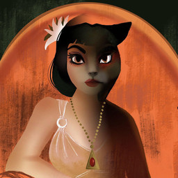 accessory biped black_body black_fur black_hair clothing dissolving_clothing dress female feral flower flower_in_hair front_view fur fur_growth furniture gem growth hair hair_accessory inside jewelry looking_at_viewer mid_transformation naturally_censored necklace plant pupils sitting slit_pupils sofa solo amuseboosh disney disney_parks the_haunted_mansion lady_hephaestia felid feline ghost human mammal pantherine spirit 1:1 digital_media_(artwork) digital_painting_(artwork) half-length_portrait painting_(artwork) portrait