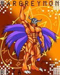 armor armpit_hair balls big_balls big_penis body_hair cybernetics feet foreskin genitals grin hairy_balls huge_penis looking_to_the_viewer machine male muscular penis pubes smile smirk solo thick_thighs vein veiny_penis wings vektorthedrakat(artist) bandai_namco digimon cyborg digimon_(species) wargreymon 4:5 absurd_res full-length_portrait hi_res portrait