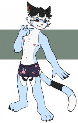 anthro bulge clothed clothing feet fingers fur male navel nipples simple_background smile solo standing tail toes topless topless_anthro topless_male underwear underwear_only thunderlewd league_of_legends riot_games tencent yordle digital_media_(artwork) hi_res