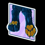 anthro blue_body blue_fur bodily_fluids claws cum cum_drip dangling_legs dripping feet female foot_fetish fur genital_fluids pawpads paws solo mythology dragon furred_dragon furred_scalie mythological_creature mythological_scalie scalie 1:1 absurd_res alpha_channel hi_res