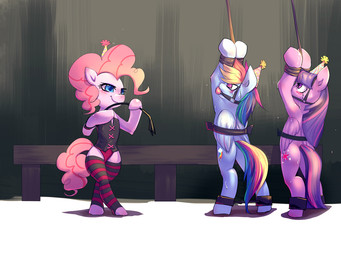 bakki ball_gag bdsm blush bond bondage bound corset equine female female/female friendship_is_magic gag group hat horn horse imminent_rape legwear mammal my_little_pony party_hat pegasus pinkie_pie_(mlp) pony rainbow_dash_(mlp) stockings sweat twilight_sparkle_(mlp) whip winged_unicorn wings
Rating: Questionable
Score: 15
User: darknessRising
Date: May 12, 2014 bakki ball_gag bdsm blush bond bondage bound corset equine female female/female friendship_is_magic gag group hat horn horse imminent_rape legwear mammal my_little_pony party_hat pegasus pinkie_pie_(mlp) pony rainbow_dash_(mlp) stockings sweat twilight_sparkle_(mlp) whip winged_unicorn wings
Rating: Questionable
Score: 15
User: darknessRising
Date: May 12, 2014