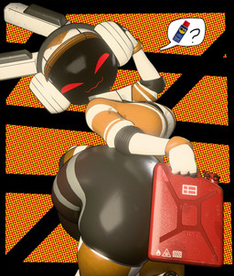 anthro big_breasts big_butt biped black_body breasts bubble_butt butt butt_pose female gas_canister geometric_background holding_object huge_butt huge_hips huge_thighs innuendo jerrycan looking_at_viewer machine pose shortstack shortstack_female simple_background solo speech_bubble standing thick_thighs three-quarter_view wide_hips anaroth zoidrawzaton_(modeler) project_turboblast wd-40 tempo_(project_turboblast) animal_humanoid humanoid robot 2025 3d_(artwork) digital_media_(artwork) hi_res portrait shaded soft_shading three-quarter_portrait