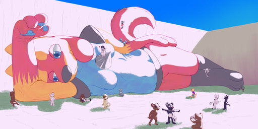 alternate_color anthro blue_eyes blue_pawpads bottomwear breasts brown_body cellphone clear_sky clothed clothing electronics extreme_size_difference featureless_breasts featureless_crotch female grey_body group hand_in_pocket holding_object holding_phone laying_on_another leaning_on_another limp_wrist looking_at_another looking_at_object looking_at_phone looking_up love lying macro membrane_(anatomy) membranous_wings on_side open_mouth pants pawpads phone phone_screen pockets romantic romantic_couple sitting size_difference sky sleeping smartphone smile standing tail talking_to_another teeth topwear walking white_body wings ray_karr nintendo pokemon ray_karr_lucario_(ray_karr) vicky_(lazzzy_drawings) bat canid canine canis domestic_cat domestic_dog domestic_rabbit felid feline felis generation_2_pokemon generation_4_pokemon lagomorph leporid lop_rabbit lucario mammal monster murid murine oryctolagus pilosan pokemon_(species) rabbit rat riolu rodent sloth smeargle tabby_cat xenarthran 2023 absurd_res digital_drawing_(artwork) digital_media_(artwork) hi_res nonbinary_(lore)