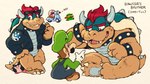 3_toes barefoot bodily_fluids bottomless bowser's_brother claws clothed clothing dahecksajerry eyewear facial_hair feet group horn human jacket kirby kirby_(series) koopa luigi male mammal mario_bros mustache nintendo pawpads paws plantigrade scalie shell smile soles sunglasses sweat toes topwear white_pawpads