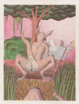 ambiguous_gender ambiguous_pov animal_genitalia anthro bodily_fluids clitoris crouching detailed_background dripping duo female first_person_view genital_fluids genital_piercing genitals misunderstanding nude piercing plant short_story solo_focus tree vaginal_fluid_drip vaginal_fluids vulva roseee_(artist) don_bluth titan_a.e. stith alien mammal mantrin absurd_res hi_res story story_in_description