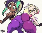 ass_to_ass big_breasts big_butt breasts butt butt_size_difference chocolate_and_vanilla clothed clothing dark_body dark_skin duo female female/female huge_butt light_body light_skin tansau nintendo splatoon marina_(splatoon) off_the_hook_(splatoon) pearl_(splatoon) animal_humanoid cephalopod cephalopod_humanoid humanoid inkling marine marine_humanoid mollusk mollusk_humanoid octarian octoling 2023