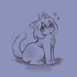 bedroom_eyes big_butt blush bodily_fluids butt female feral heart_symbol looking_at_viewer narrowed_eyes seductive sitting smug smug_face solo sweat tail tail_motion tailwag bunnsboy tsukihime type-moon neco-arc domestic_cat felid feline felis mammal 1:1 hi_res sketch