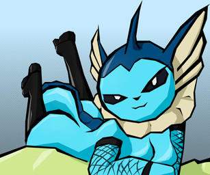 alternative_fashion arm_warmers armwear beach_towel boots clothing cloud female fishnet_arm_warmers fishnet_armwear fishnet_clothing footwear goth legs_up lying lying_on_towel nude on_front outside platform_boots platform_footwear pokemorph shoes sky solo towel not_for_bread nintendo pokemon eeveelution generation_1_pokemon pokemon_(species) vaporeon 6:5 hi_res
