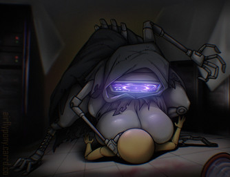 1_eye 4_fingers anthro breast_squish breasts clothing coat crossgender duo female fingers grabpack lab_coat machine male panties pressed_against server_room size_difference squish topwear underwear wide_hips airfly-pony mob_entertainment poppy_playtime dr_soya protagonist_(poppy_playtime) the_doctor_(poppy_playtime) humanoid robot robot_anthro robot_humanoid 2025 digital_media_(artwork) hi_res