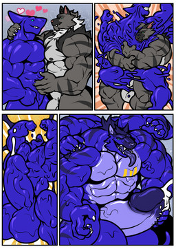 4_arms abs anthro balls balls_expansion big_balls big_muscles big_penis blue_eyes bodily_fluids chest_tattoo claws cum duo erection expansion fusion genital_expansion genital_fluids genital_growth genitals goo_transformation growth hand_on_penis heart_symbol hug huge_balls huge_muscles huge_penis hyper hyper_muscles leaking_cum long_tongue looking_pleasured male male/male masturbation merge_transformation merging multi_arm multi_limb muscle_growth muscular muscular_arms muscular_male open_mouth pecs penis penis_expansion penis_growth smile stripes tattoo teeth tongue tongue_out transformation transformation_sequence trencalos nintendo pokemon engis_(trencalos) aquatic fish generation_7_pokemon goo_creature incineroar pokemon_(species) shark comic hi_res