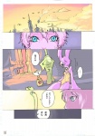 anthro blue_eyes comic female fur idkuroi japanese_text kemono lagomorph leporid mammal pink_body pink_fur rabbit text translation_request