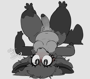 anthro balls blush breasts circumcised erection genitals gynomorph humanoid_genitalia humanoid_penis intersex looking_at_viewer lying nude on_back penis solo talking_to_viewer thick_thighs dawrklawst dawrk canid canine canis goo_creature jackal mammal 2026 absurd_res hi_res