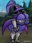 anthro belt belt_bra belted_breasts big_breasts breasts covering covering_self crossgender eyelashes female hair huge_breasts hyper looking_at_viewer solo artistorphy skullman777 league_of_legends riot_games tencent veigar mammal yordle 2018 3:4 absurd_res hi_res