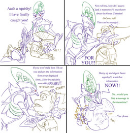 abdominal_bulge all_fours anthro anthro_prey belly_grab bulge butt_slap captured clothing costume crossed_legs digestion duo grabbing_head implied_fatal implied_snuff leaning leaning_forward leaning_over leg_over_knee machine male male/male male_pred male_prey muffled open_mouth oral_vore predator/prey prey_outline prisoner pulling_another robot_pred same_size_vore sitting sitting_on_another slap smack smacking_ass soft_vore spanking squirming text tight_belly torture uniform unwilling_prey vore conditional_dnp samagthrav2 ratchet_and_clank sony_corporation sony_interactive_entertainment dr._nefarious lawrence_(ratchet_and_clank) ratchet_(ratchet_and_clank) lombax mammal robot absurd_res comic english_text hi_res