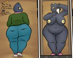 anthro belly big_butt black_body black_fur breasts butt clothing female footwear fur genitals mature_female nipples nude overweight overweight_female pussy selfie shoes slippers solo thick_thighs oystercatcher7 night_in_the_woods candy_borowski gregg_lee mae_borowski canid canine domestic_cat felid feline felis fox mammal 5:4 hi_res