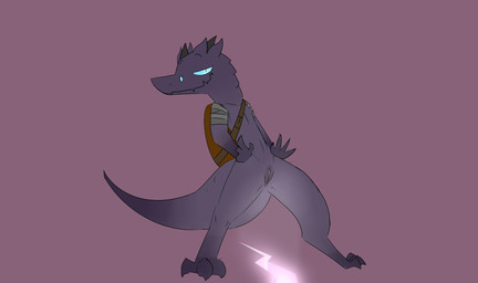 ambiguous_gender animal_genitalia anthro belt blue_eyes blue_sclera bottomless cloaca clothed clothing dipstick_tail flat_chested genitals gloves_(marking) grin half-closed_eyes leg_markings light looking_at_viewer markings mostly_nude multicolored_tail narrowed_eyes naughty_face presenting presenting_cloaca purple_body purple_scales scales semi-anthro shield simple_background smile smug socks_(marking) solo standing tail tail_markings thick_tail toony vertical_cloaca wrappings aquest aloi_(aquest) kobold scalie 2019 digital_media_(artwork) hi_res lighting
