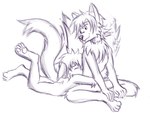 anthro arms_around_waist blep bonding collar duo female fur hair happy hug protective slave smile textless tired tongue tongue_out farfener links azee_(links) luke_(links) shiyan_(links) canid canine canis coyote mammal wolf 2023 4:3 absurd_res hi_res sketch sibling_(lore) sister_(lore)