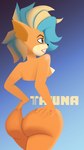 anthro big_butt blue_eyes butt female negative_space simple_background solo thick_thighs undercut wide_hips 7-light-of-shadows-7 activision crash_bandicoot_(series) pirate_tawna bandicoot mammal marsupial 9:16 hi_res