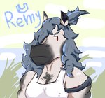 anthro breast_hair breasts hair male muscular muscular_male red_eyes scar solo ugly-rat15508 remy_(ugly-rat15508) equid equine horse mammal hi_res