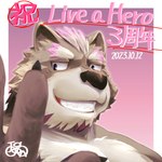 anthro clothed clothing eyebrows grin male purple_eyes sharp_teeth smile solo teeth thick_eyebrows topless satoshijoga1 lifewonders live_a_hero viscunam mammal procyonid raccoon 1:1 bust_portrait hi_res portrait