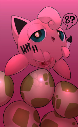 bedroom_eyes blue_eyes bodily_fluids body_writing clitoris egg female genital_fluids genitals looking_at_viewer marker narrowed_eyes not_furry open_mouth pink_body pokemon_egg question_mark seductive solo speech_bubble spread_vulva spreading vaginal_fluids vulva ediblecrustables nintendo pokemon generation_1_pokemon jigglypuff pokemon_(species) absurd_res hi_res