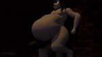 anthro belly big_belly big_penis black_hair empty_eyes fully_inside fur genitals hair humanoid_genitalia humanoid_penis leaning_on_wall male male_pred nude penis rumbling_stomach solo sound_effects thick_thighs vore rifykoh rifykoh_miniota canid canine canis demon mammal wolf 16:9 3d_(artwork) 3d_animation animated blender_(artwork) digital_media_(artwork) hi_res short_playtime sound webm widescreen