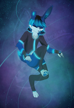 anthro artimeises clothed clothing glowing glowing_markings male male/male markings partially_clothed humanoid lagomorph leporid mammal rabbit absurd_res hi_res