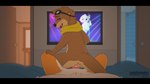 anal anal_penetration anthro biped black_bars brown_body brown_fur brown_tail detailed_background duo erection fur genitals knot looking_back lying male male/male multicolored_body multicolored_fur on_back open_mouth orange_body orange_fur penetration penile penile_penetration penis rear_view sex tail teeth tongue white_body white_fur letodoesart lee_(tamerlee) pebble_(letodoesart) zoey_(tamerlee) canid canine fox mammal mustelid otter 16:9 2025 hi_res letterbox widescreen