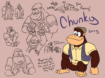 5_fingers 5_toes anthro arm_tuft arms_bent bent_legs black_eyes bottomless bottomless_anthro bottomless_male brown_background brown_body brown_eyes brown_fur brown_necktie brown_tongue button_(fastener) closed_frown closed_smile clothed clothed_male clothing conjoined_eyes elbow_tuft empty_eyes exclamation_point featureless_crotch feet female female_anthro fingers fingers_together fist frown fur furrowed_brow green_clothing green_hat green_headwear group hand_holding hat headgear headwear larger_anthro larger_male lmfao lying male male_anthro mostly_nude mostly_nude_anthro mostly_nude_male mouth_closed muscular muscular_anthro muscular_male necktie necktie_only no_pupils on_side open_clothing open_mouth open_smile open_topwear open_vest pacifier punch purple_clothing purple_topwear purple_vest simple_background sitting size_difference smaller_anthro smaller_female smaller_male smile standing tan_body tan_dress_shirt tan_skin text toes tongue topwear tuft vest xd insertthenewblhere donkey_kong_(series) family_guy_death_pose nintendo chunky_kong donkey_kong_(character) lanky_kong tiny_kong kong mammal primate 2024 4:3 character_name digital_drawing_(artwork) digital_media_(artwork) english_description english_text flat_colors hi_res meme multiple_images cousins_(lore)