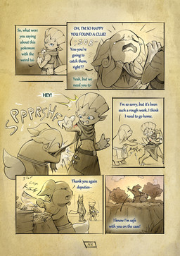 3_fingers anthro arm_tattoo biped blue_eyes bodily_fluids claws cloak clothing crying dialogue eyelashes female fingers fur hair holding_object male onomatopoeia page_number red_tattoo sound_effects tail tattoo tears text writing_utensil truescorn nintendo pokemon pokemon_mystery_dungeon spike_chunsoft asche_(truescorn) clarity_(truescorn) orchid_(truescorn) audino generation_4_pokemon generation_5_pokemon lucario pokemon_(species) weavile 2026 comic english_text hi_res