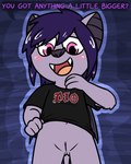 anthro bottomless butt butt_from_the_front clothed clothing female fur genitals hair narrow_hips pussy shirt text thin_calves thin_legs thin_thighs topwear young young_anthro pokefound da_silva dio_(band) mattie_(pokefound) bat mammal megabat 4:5 english_text hi_res