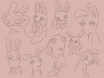 ambiguous_anthro ambiguous_gender angry anthro arms_bent bite biting_lip biting_own_lip bodily_fluids brown_background brown_body brown_eyes brown_fur brown_sclera brown_tongue buckteeth closed_frown closed_smile crossed_arms derp_eyes featureless_crotch featureless_legs fist frown fur group half-closed_eyes hands_together long_ears looking_back mitten_hands mouth_closed narrowed_eyes no_eyebrows no_pupils noseless nude_ambiguous nude_anthro open_mouth puffed_cheeks sad self_bite short_legs simple_background smile smug_grin squint standing stressed sweat teeth tongue tongue_out insert-thenewbl-here raving_rabbids rayman_(series) ubisoft lagomorph mammal rabbid 2024 4:3 digital_drawing_(artwork) digital_media_(artwork) english_description hi_res sketch_page