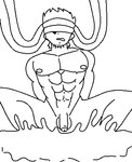 anthro becoming_erect blindfold fur genitals goo_transformation male open_mouth oral oral_penetration penetration penis simple_background solo species_transformation tentacle_in_mouth tentacle_penetration tentacles transformation nakatakoi goo_creature human mammal species_request animated low_res monochrome