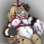 anthro bdsm biped bondage bound female frown nipples rape_play restraints rope rope_bondage rope_harness scowl solo kiba-draws cheetah clouded_leopard felid feline mammal pantherine 1:1 hi_res