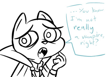 anthro clothed clothing costume dialogue looking_at_viewer male open_mouth simple_background solo speech_bubble text white_background inkyfrog disney zootopia fan_character percy_vison european_polecat mammal mustelid musteline true_musteline vampire weasel 2017 digital_media_(artwork) english_text