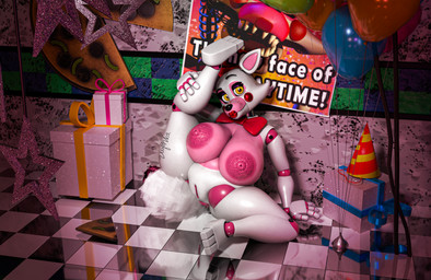 3_toes anthro anus areola balloon balloon_support barely_visible_anus big_areola big_breasts bow_tie box breasts checkered checkered_floor clothing container dark_areola dark_nipples eyebrows feet female flexible fluffy fluffy_tail genitals gift_box glistening glistening_areola glistening_body glistening_breasts glistening_face glistening_lips glistening_nipples glistening_thighs groin_dips hand_on_leg hat headgear headwear huge_breasts inflatable innie_vulva inside lips looking_at_viewer machine nipples nude nude_anthro nude_female party_hat pink_areola pink_body pink_nipples poster raised_eyebrow raised_leg red_lips sitting sitting_on_ground smile smiling_at_viewer solo splits spread_legs spreading tail text thick_thighs toes vulva white_body yellow_eyes zelyonka octal_(modeler) five_nights_at_freddy's five_nights_at_freddy's_2 scottgames mangle_(fnaf) animatronic canid canine fox mammal robot robot_anthro 3d_(artwork) absurd_res blender_(artwork) digital_media_(artwork) english_text full-length_portrait hi_res portrait watermark