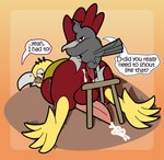 4_toes anal anus ball_size_difference balls beak big_balls big_butt big_penis black_body black_feathers blush blush_lines bodily_fluids butt cum cum_drip cum_dripping_from_ass cum_from_ass cum_in_ass cum_inside cum_on_ground curved_beak dialogue doggystyle dripping duo ejaculation feathers feet foot_on_butt from_behind_position furniture genital_fluids genitals gradient_background grey_beak grey_feet hair half-closed_eyes hands-free head_tuft larger_male looking_pleasured male male/male motion_lines narrowed_eyes neck_tuft non-mammal_balls open_mouth penis penis_size_difference perineum pull_out rear_view red_body red_feathers sex shadow short_hair simple_background size_difference small_dom_big_sub smaller_male speech_bubble stool tail tail_feathers tail_grab talons text toes tuft wings wings_folded y-anus yellow_feet otterjunk nintendo rhythm_heaven kasuke_(rhythm_heaven) kosuke_(rhythm_heaven) manzai_birds accipitriform avian bird corvid corvus_(genus) crow oscine passerine vulture 2025 absurd_res digital_media_(artwork) hi_res