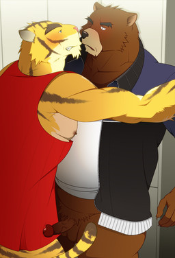 2013 against_wall anthro balls bear biceps black_eyes black_nose blue_eyes blush bottomless brown_fur chubby clothed clothing feline fur grizzly_bear half-dressed interspecies juuichi_mikazuki male male/male mammal markings morenatsu muscles nipples nude overweight pecs penis pinned shirt small_penis stripes tiger torahiko_ooshima yellow_fur パンツはboxer派
Rating: Explicit
Score: 5
User: BlackBoltEX
Date: April 22, 2013 2013 against_wall anthro balls bear biceps black_eyes black_nose blue_eyes blush bottomless brown_fur chubby clothed clothing feline fur grizzly_bear half-dressed interspecies juuichi_mikazuki male male/male mammal markings morenatsu muscles nipples nude overweight pecs penis pinned shirt small_penis stripes tiger torahiko_ooshima yellow_fur パンツはboxer派
Rating: Explicit
Score: 5
User: BlackBoltEX
Date: April 22, 2013