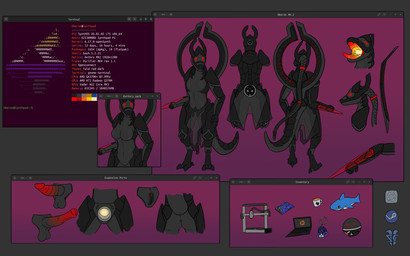 3d_printer animal_genitalia animal_penis anthro black_body breasts clitoris desktop detachable detachable_genitalia detachable_limbs equine_genitalia equine_penis genitals halo lenovo_thinkpad modular_genitalia penis scaled_penis solo terminal text vulva aurunemaru ikea linux blahaj helper_drone_(vader-san) synth_(vader-san) 16:10 absurd_res english_text hi_res model_sheet widescreen nonbinary_(lore)