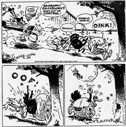 aircraft airplane ambiguous_gender anthro beak bottomwear clothed clothing dialogue female feral footwear group male open_beak open_mouth outside pants plant shoes speech_bubble text tree vehicle ub_iwerks walt_disney_(artist) win_smith disney public_domain mickey_mouse minnie_mouse anatid anseriform avian bird domestic_pig duck galliform mammal mouse murid murine phasianid rodent suid suine sus_(pig) turkey 1930 20th_century absurd_res ancient_art black_and_white comic english_text hi_res monochrome
