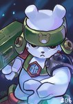 anthro headgear male ranged_weapon rocket_launcher snowman solo weapon white_body young young_anthro cwdwcwdw bandai_namco digimon digimon_frontier bear digimon_(species) kumamon mammal absurd_res hi_res