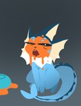 ambiguous_gender bowl container feral food humor open_mouth quadruped solo soup teeth hydrabb nintendo pokemon eeveelution generation_1_pokemon pokemon_(species) vaporeon 2024 absurd_res digital_media_(artwork) hi_res lol_comments