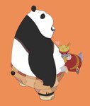 beak belly belly_worship big_belly clothing duo fur heart_symbol hug male overweight overweight_male tail hypnokoo dreamworks kung_fu_panda master_po_ping mr._ping anatid anseriform anserinae avian bear bird giant_panda goose mammal hi_res