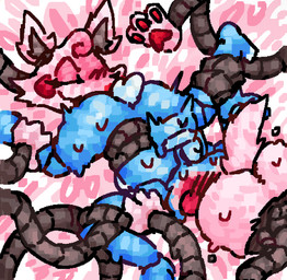 anal anthro arm_grab ass_in_face blush blush_lines bodily_fluids cunnilingus curly_hair dominant dominant_female duo exposed_endoskeleton eyes_closed feet female fluffy fluffy_tail flying_sweatdrops forced forced_cunnilingus forced_rimming hair held_in_place kiss_on_butt kissing leg_grab machine male male/female male_rimmed mechanical_tentacles metal_tentacles oral overwhelmed pawpads restrained restrained_by_tentacles rimming sex shaking sweat sweatdrop tail tentacles tremble_spikes trembling vaginal scaliescum five_nights_at_freddy's five_nights_at_freddy's_2 scottgames mangle_(fnaf) toy_bonnie_(fnaf) animatronic canid canine fox lagomorph leporid mammal rabbit robot aliasing digital_media_(artwork) hi_res