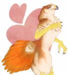 anthro beak breasts eyelashes feathers female half-closed_eyes nails narrowed_eyes neck_tuft nipples non-mammal_breasts nude pose solo tail tail_feathers thick_thighs tuft omumacaw accipitrid accipitriform avian bird buteo chickenhawk red-tailed_hawk hi_res pinup